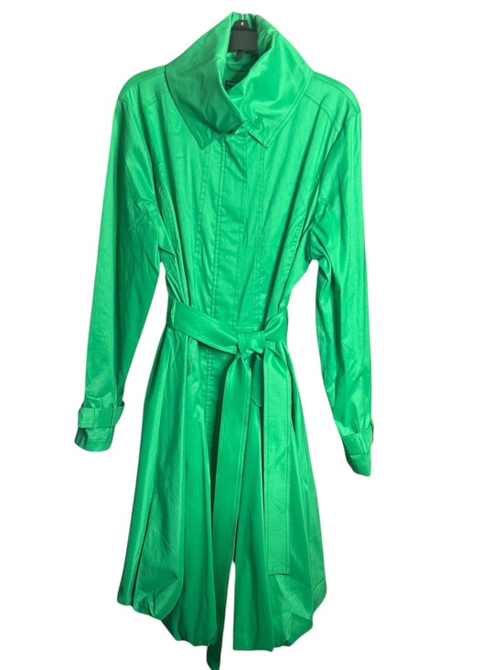 Samuel Dong Dresses & Skirts - Samuel Dong Emerald Green Midi Trench Coat Dress